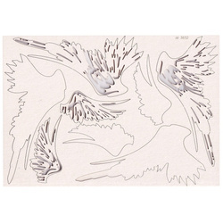SCRAPINIEC Dekorpappe Die Cut Chipboard Dekoration Ornament, Vulnerable - Big set of wings