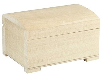 Mittlere Holztruhe - Schmuckkästchen zum Dekorieren 12× 8,5×8 cm