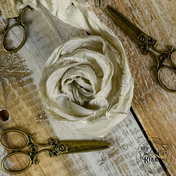 Dekorative VINTAGE Shabby Bänder - Leinenfarbe