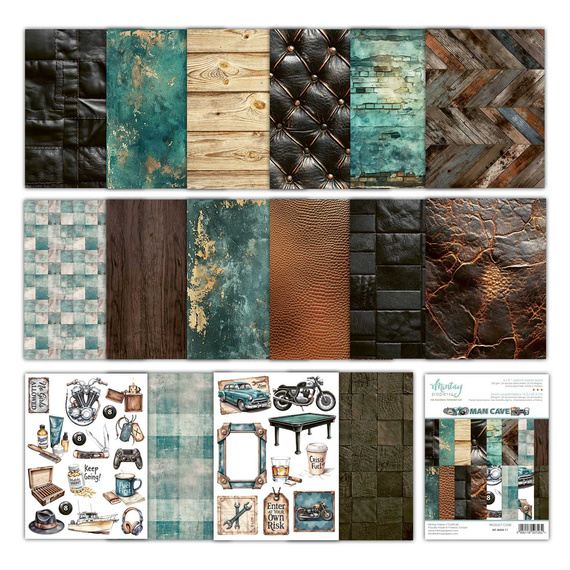Zusätzliches Notizbuch von Scrapbooking-Papieren 15x20 - Mintay - Man Cave