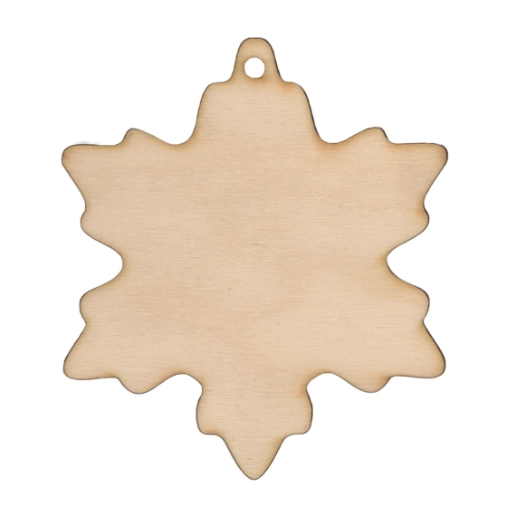 Holzdeko Schneeflocke zum Decoupage - 12 cm - Bastelanhänger