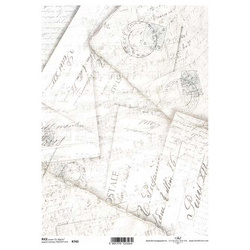 ITD Reispapier Decoupage Bastelpapier, Serviertentechnik, alte Briefe R0743