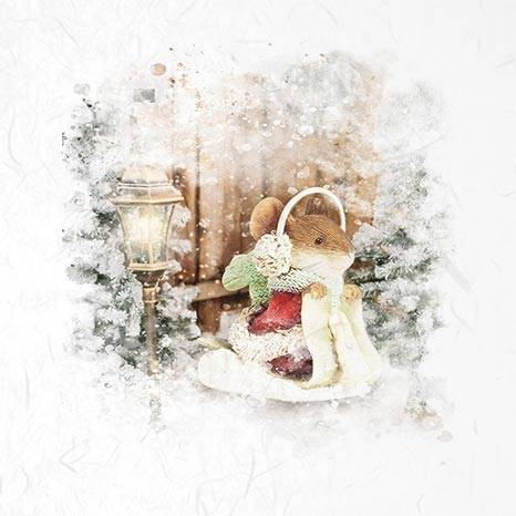 ITD Reispapier Decoupage Bastelpapier, RSM029 Mäuse