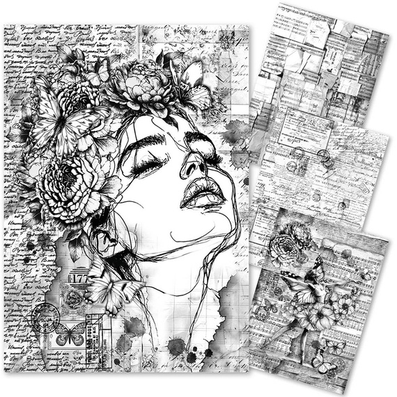 Reispapier Set Decoupage Bastelpapier A4 Ciao Bella - Meaningful Memories