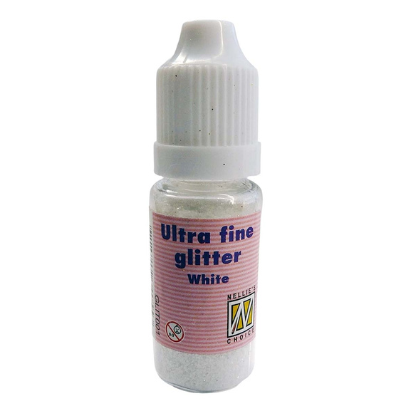 Glitterpulver für Basteln und Dekoration - weiß 23 g