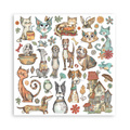 Scrapbooking Papier Set 20x20 - Furry Friends - Stamperia