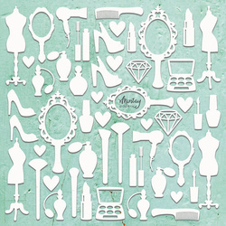 MINTAY Chippies - Dekorpappe Die Cut Chipboard Dekoration Ornament - Sie - Kartons