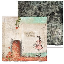 30x30cm doppelseitig Scrapbooking Papier - Lexi Design - Blühendes Wiegenlied 06