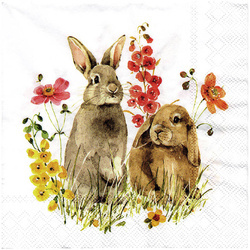 SERVIETTEN 1 Stück Motivservietten Decoupage Napkin 33x33cm, Hop on Spring