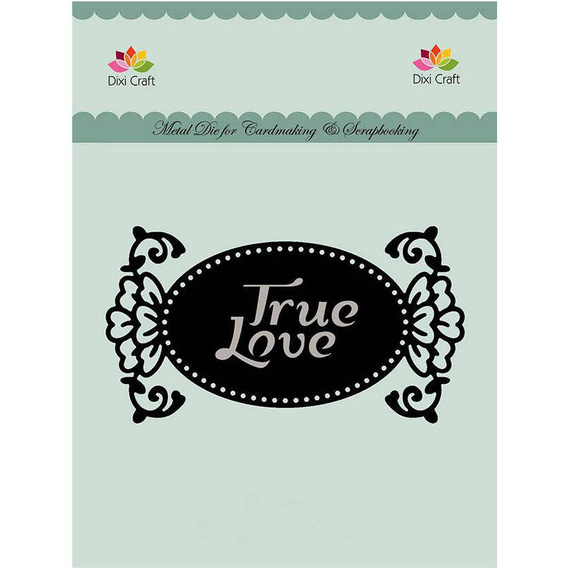 Stanzform Präge Stanzschablone Cutting Die - Toppers Dixi - MD0013 Wahre Liebe Rahmen Inschrift