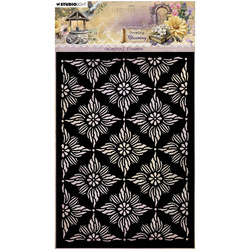 STUDIOLIGHT Mixed Media Schablone STENCIL für Decoupage Scrapbooking - Celestial flowers
