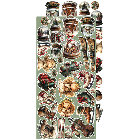 Scrapbooking Papier Set - Craft o'clock - Extras Set - Oh Christmas Night  - MIX