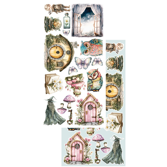 ALCHEMY OF ART 15x30cm doppelseitig Scrapbooking Papier 250g, The world of fairies
