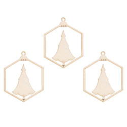 WYCINANKA - Dekorpappe Die Cut Chipboard - ALTERNATIVE FOR CHRISTMAS - Kugeln Muster 7