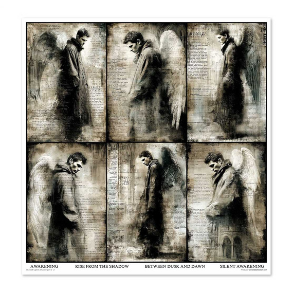 ITD COLLECTION Scrapbooking Papier Set 30x30 cm Scrapbooking Papier - Light & Shadow 2