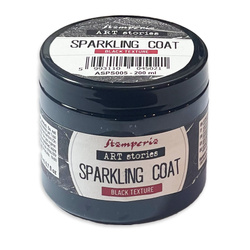 Sparkling Coat glänzende schwarze Paste 200ml - Stamperia Art Stories