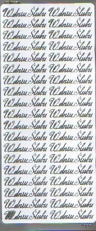 Naklejka ozodbna W Dniu Ślubu srebrna 0887S