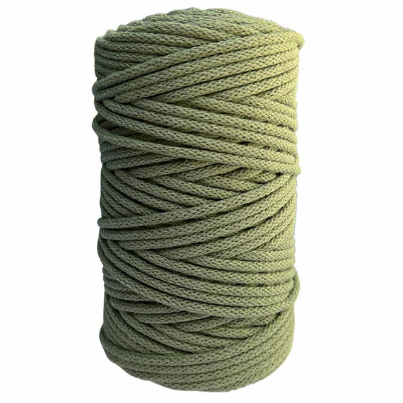 100m Baumwollkordel 5mm Seil aus Baumwolle mit Polyester Kern/Deko Schnur - Pistazie