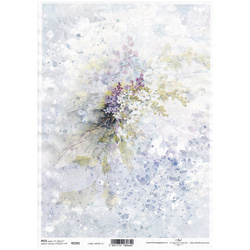 ITD Reispapier Decoupage Bastelpapier Serviettentechnik-R2202 fliederfarbene Blumen