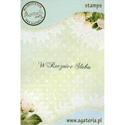 AGATERIA - Transparent Stempel Motivstempel Clear Stamp W Rocznice Ślubu - Untertitel PL