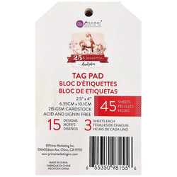 Dekorative Tags – Tag Pad - Prima Marketing - 25 & Peppermint