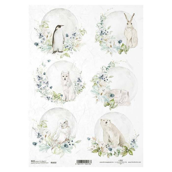 ITD Reispapier Decoupage Bastelpapier Softpapier Serviettentechnik, R1632