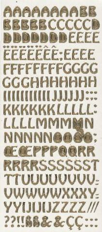 Dekorativer Aufkleber - goldene Buchstaben