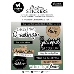 STUDIO LIGHT AUFKLEBER Dekor Stickers Scrapbooking - English Christmas texts