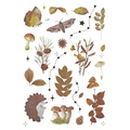 AUFKLEBER folie - Pilze, Zapfen, Blätter