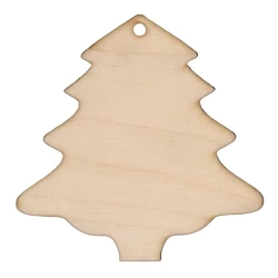 Holzdeko Weihnachtsbaum zum Decoupage - 12 cm -  Bastelanhänger