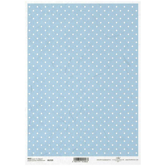 Reispapier für Decoupage in Punkten ITD-R1729 - A4