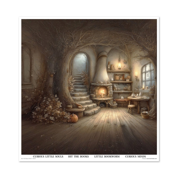 ITD COLLECTION Scrapbooking Papier Set 30x30 cm - Mouse World - Interior