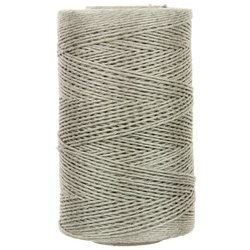 Graue Flachsfäden matt 150x3 - 100g