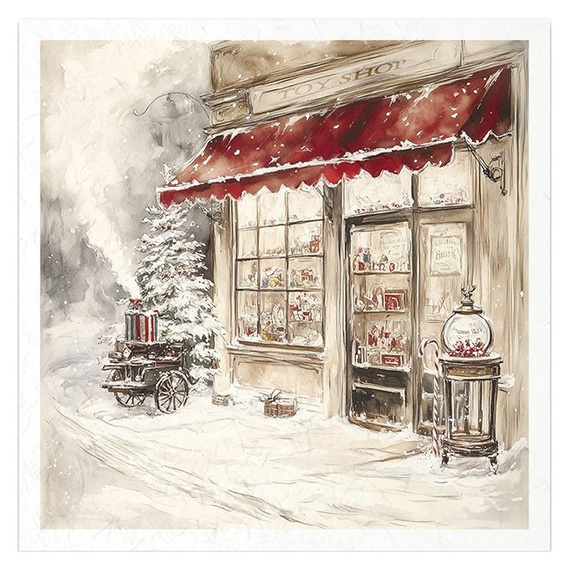 Reispapier-Set - Spielzeugladen, Weihnachtsmann, Lokomotive - RSM204 - Itd Collection