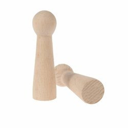 Holzfigur FRAU - Bauer - Steckpuppe peg doll 1St