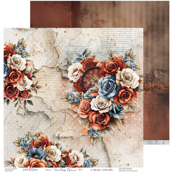 Scrapbooking Papier Set 30x30 - Craft o'clock - Timeless Grace