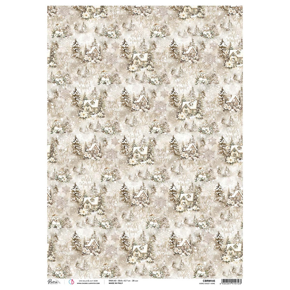 Reispapier für Decoupage A3 - Ciao Bella - Winter Season Home Sweet Home