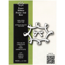 Stanzform Präge Stanzschablone Cutting Die - Poppystamps - Fancy Ribbon Frame And Bow