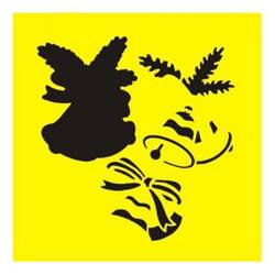 ITD Mixed Media Schablone STENCIL für Decoupage Scrapbooking 16x16, ST0084 Glocken Zweige