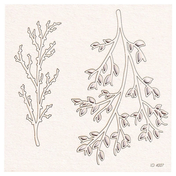 Dekorpappe Die Cut Chipboard - Spring Prodigy - große Äste 02 - große Äste 02 SCRAPINIEC