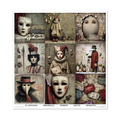ITD COLLECTION Scrapbooking Papier Set 30x30 cm - Carnival - Masquerade