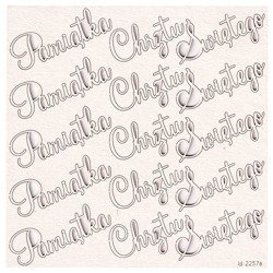 SCRAPINIEC Dekorpappe Die Cut Chipboard Dekoration Ornament, Pamiątka Chrztu Taufe
