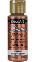 DECOART Dazzling Metallics Acrylic Paint, Acrylfarbe - Rose Gold 59 ml 