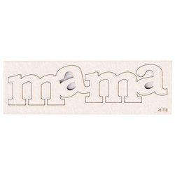 SCRAPINIEC Dekorpappe Die Cut Chipboard Dekoration Ornament, mama