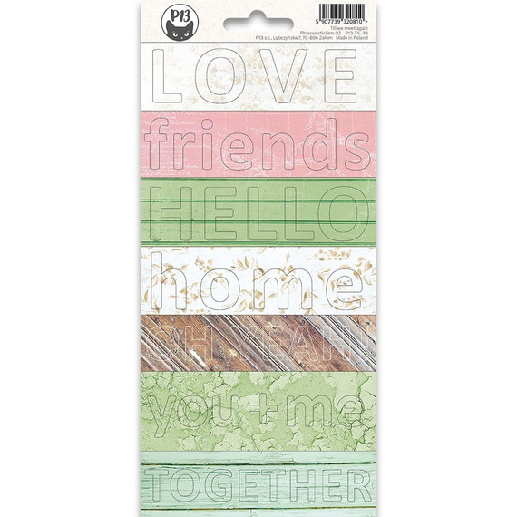 P13 Craft AUFKLEBER Dekor Stickers für Bullet Journal Scrapbooking Meet again 05