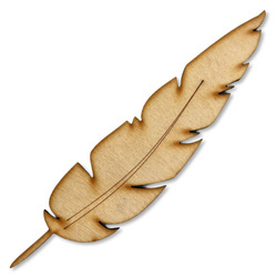 Holzfeder - dekorativer Schmuck Nr. 1