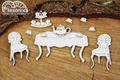 SCRAPINIEC Dekorpappe Die Cut Chipboard Dekoration Ornament, Wonderland 5393