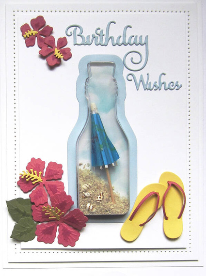 Stanzform Präge Stanzschablone Cutting Die - Creative Expressions - Fillables Collection Flaschenpost - Flaschenpost