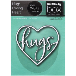 MEMORY BOX Stanzformen Set Stanzschablone Scrapbooking Die Cut, Hugs Loving Heart Herz 94375