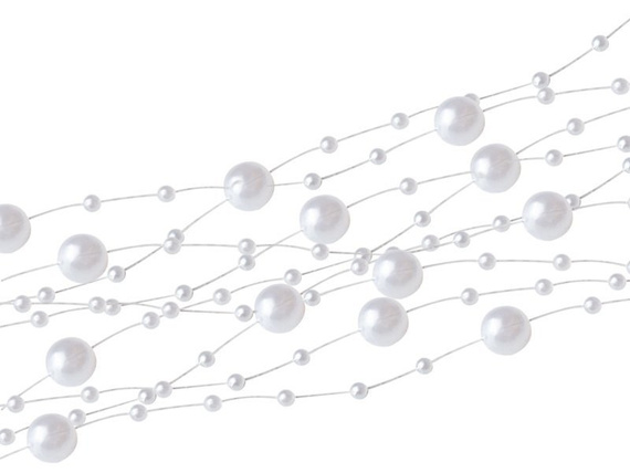Perlengirlande weiß 1,3 m